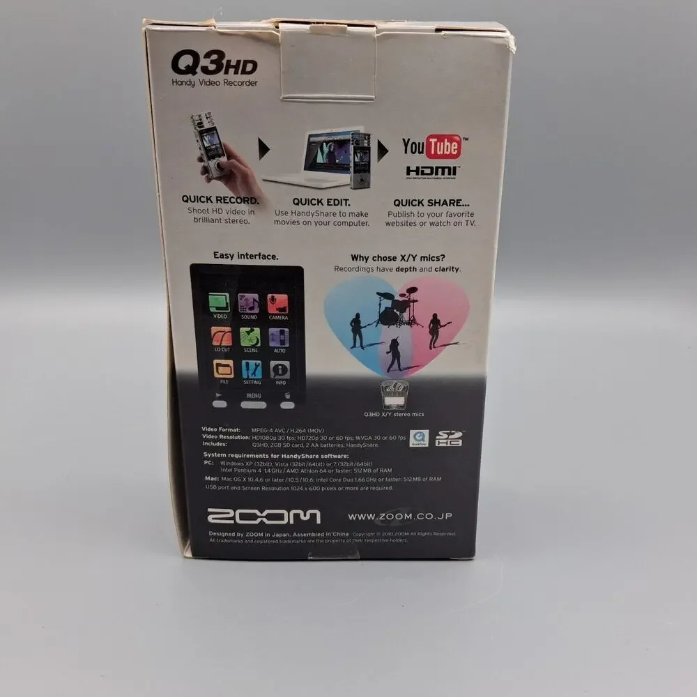 Zoom Q3HD Handy Video Recorder & Accessory Kit - Musicians Quality